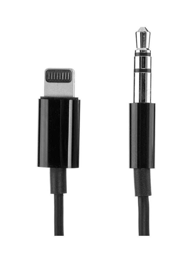 ابل  Renewed - Lightning To 3.5mm Audio Cable (1.2m) Black - Image 2