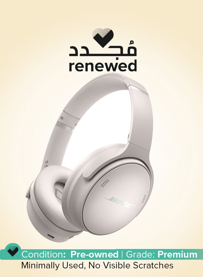 BOSE Renewed - QuietComfort Wireless Noise Cancelling Headphones Bluetooth Over Ear Headphones with Up To 24 Hours of Battery Life white - Image 1