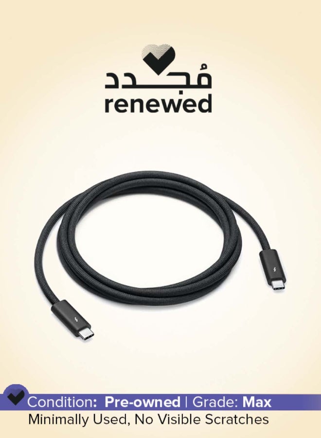 ابل  Renewed - Thunderbolt 4 Pro Cable (1.8 m) Black - Image 1