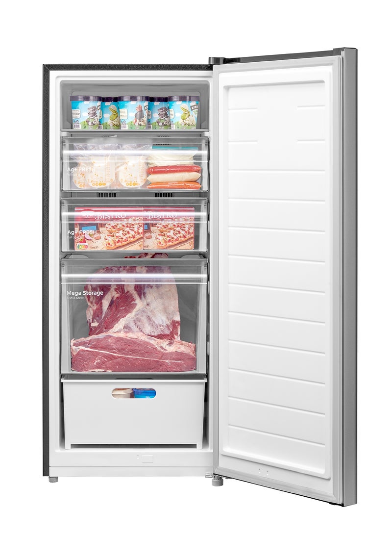 Midea Deep freezer No Frost MDRU255FEN50, 5 Drawers, Inverter Quattro Conversion Between Ref. And Frz, No Frost, 30OC Deep Freeze, Ag+ Fresh, uper Freezing, Large Space Drawer 174 Liter, Silver 174 L 1000 W 6221284001734 silver - Image 4