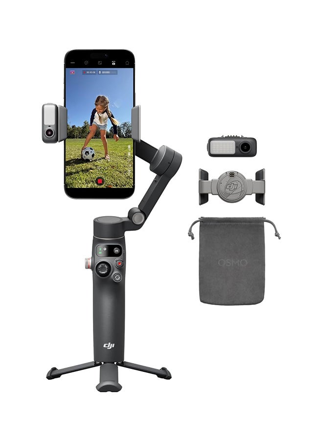 dji Osmo Mobile 8 Gimbal Stabilizer For Phone, Native Tracking with Audio And Lighting, 360° Pan Rotation, Built-in Extension Rod And Tripod, 10h Battery, Extension Rod, Robust 3-Axis Stabilization Grey - Image 1