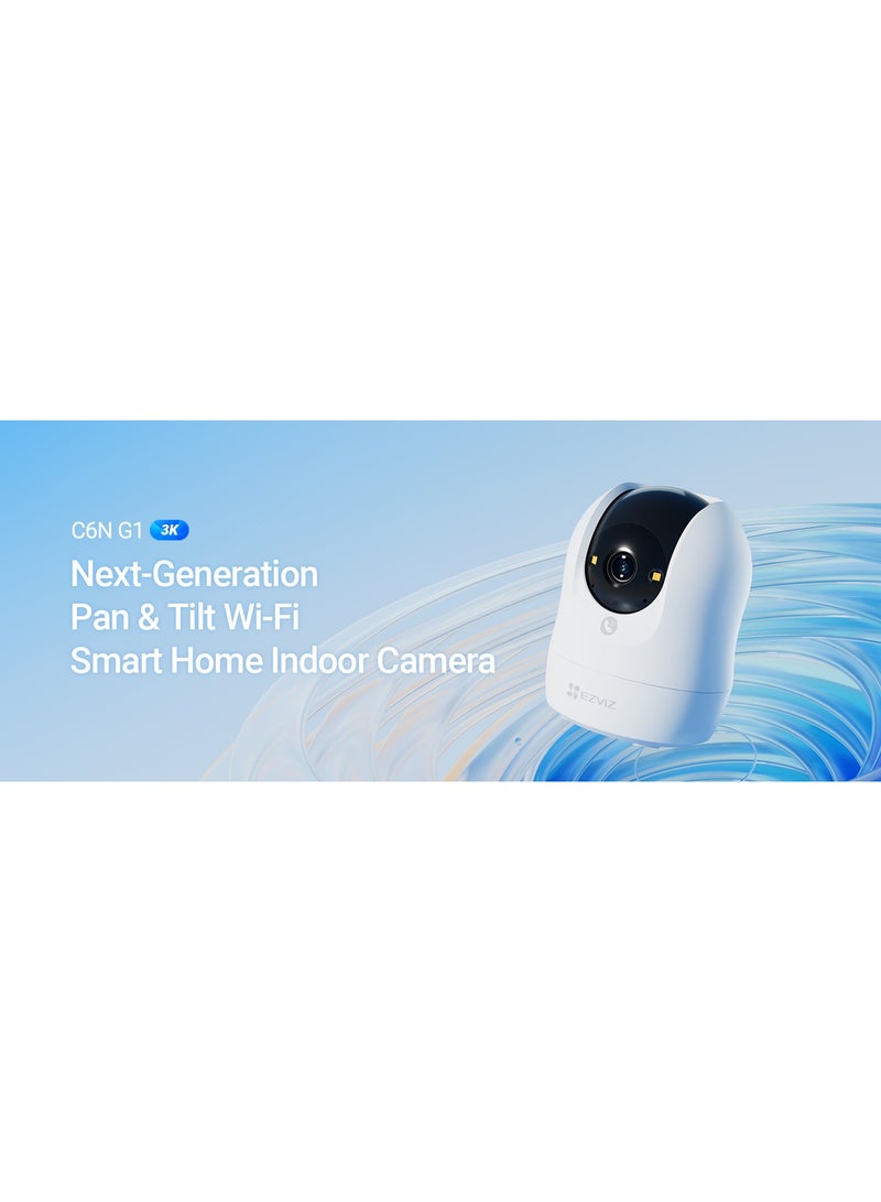 EZVIZ C6N G1 Security Camera, 3K/5MP New Indoor Camera with 360° View, WiFi Camera, Smart Color Night Vision, Human Detection, Auto-Zoom Tracking, Two Way Calling with Touch Button, Auto-Patrol Mode - Image 4