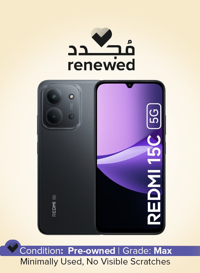 Xiaomi Renewed - Redmi 15C  Dusl SIM Midnight Black 8GB RAM 256GB 4G - Image 1