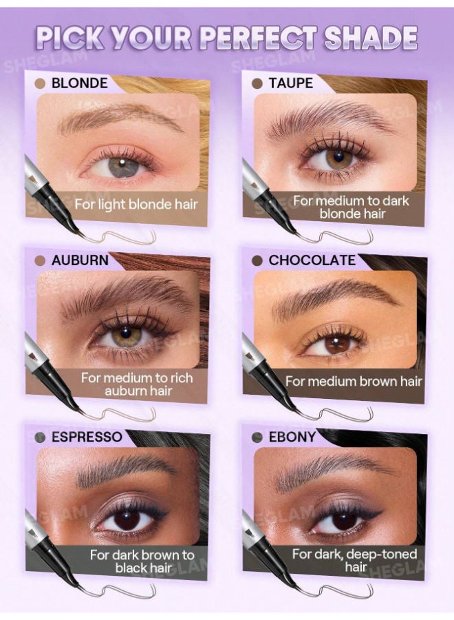 SHEGLAM Real Flow Laminating Brow Pen Ebony - Image 3