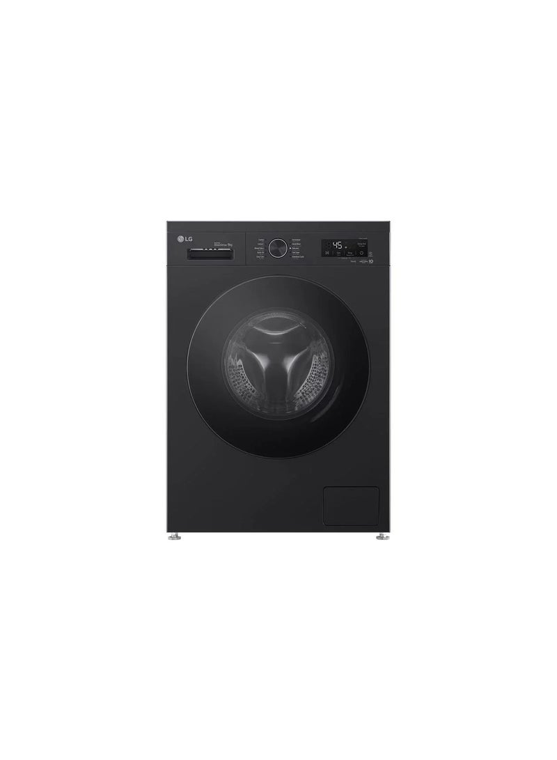 إل جي LG Automatic Front Load Washing Machine, 9 kg, Platinum Black - F4Y2VYGYZ F4Y2VYGYP Platinum Black