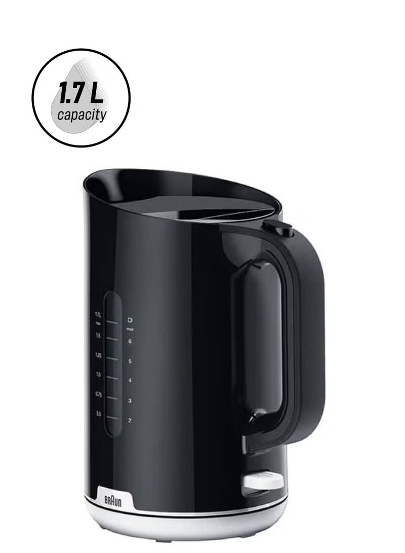 BRAUN Electric Kettle 1.7L  2200 W WK500 ONYX-BK 1.7 L 2200 W wk500 black - Image 1