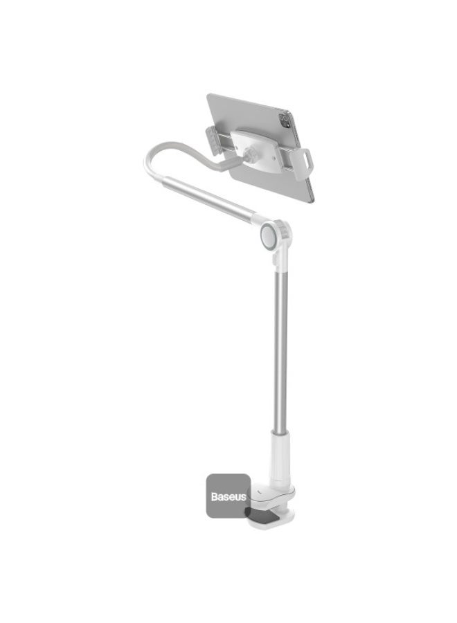 Baseus Phone Holder 360 Adjustable Long Arm Lazy Phone Holder Pro Clip Foldable Desk Tablet Mount Holder Stand Compatible with All 4.7-12.9 inches Phones and Tablets silver - Image 2