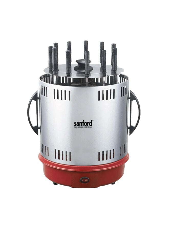 سانفورد شواية كهربائية دوارة، سعة 11 سيخ، أحمر/أسود، 1500 واط طاقة عالية، دوران تلقائي 360° – نموذج SF5950RBQ - Image 5