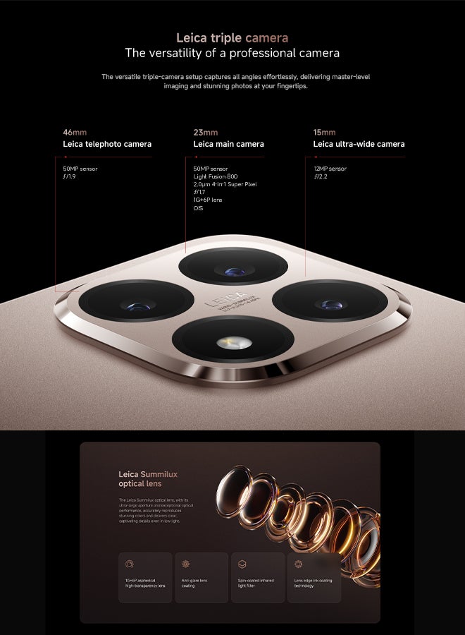 شاومي 15T Dual SIM 5G Rose Gold 12GB RAM 512GB With FREE Gifts - Xiaomi Smart Band 10, 2-years warranty, 1-Screeen Replacement and 4-months Spotify, 3-months YouTube Premium, 3-months Google AI Pro membership - Global Version - Image 2