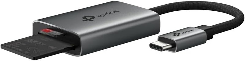 TP-Link UA430C USB Type-C to SD & microSD 3.0 Card Reader up to 2TB, Durable & Portable, Plug & Play, Dual Card Reading Simultaneously, 150mm braided cable, Aluminum Alloy Case, Grey grey - Image 3