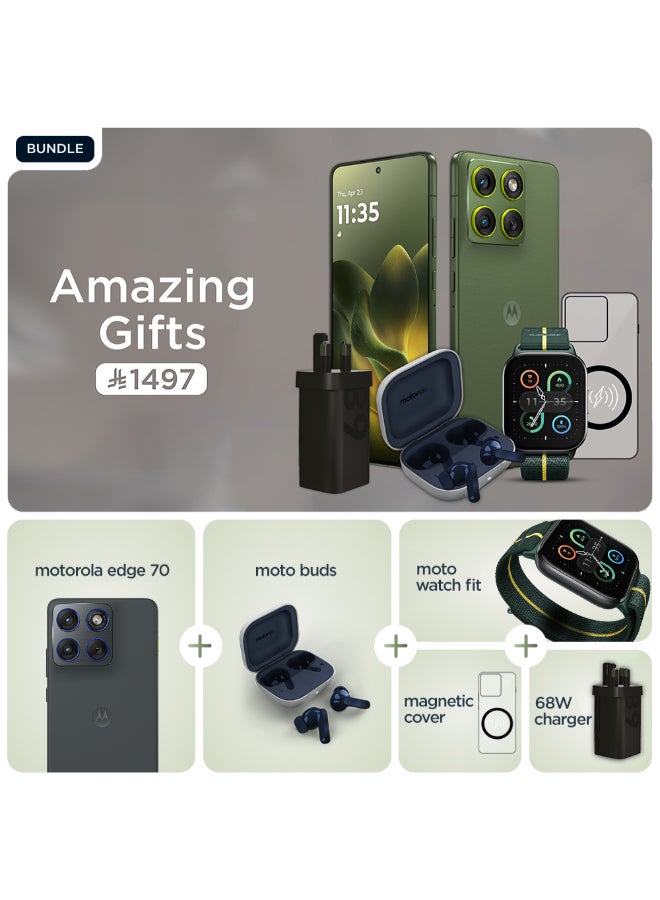 Motorola Edge 70 Dual SIM 5G 12 RAM 512GB Gadget Grey With Free Gifts - Middle East Version - Image 3