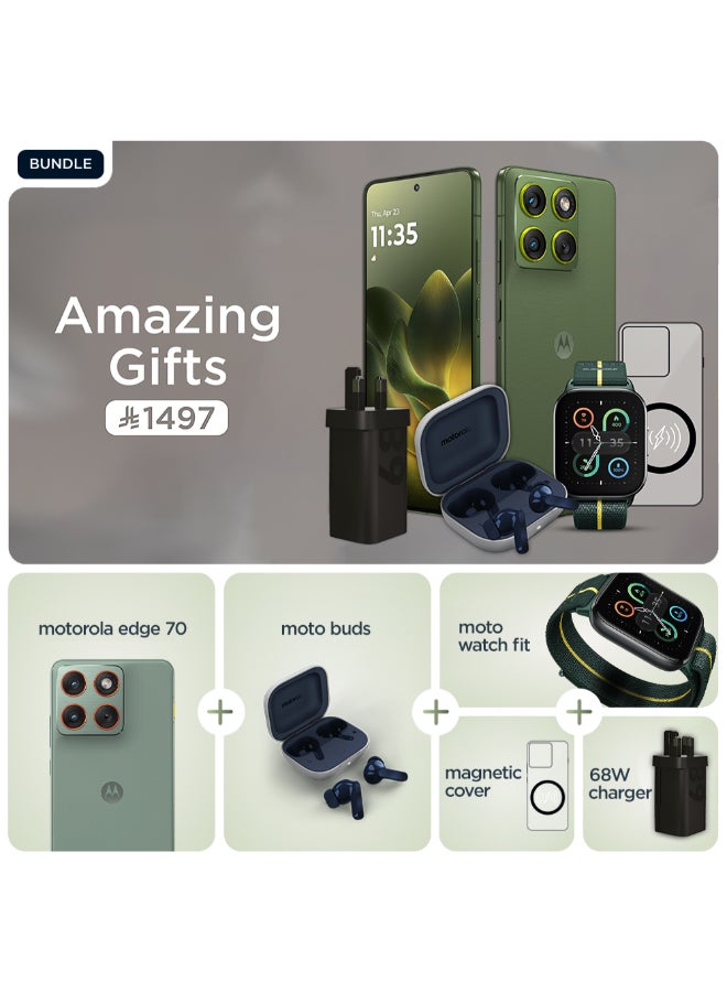 Motorola Edge 70 Dual SIM 5G 12 RAM 512GB Lily Pad With  Free Gifts - Middle East Version - Image 3