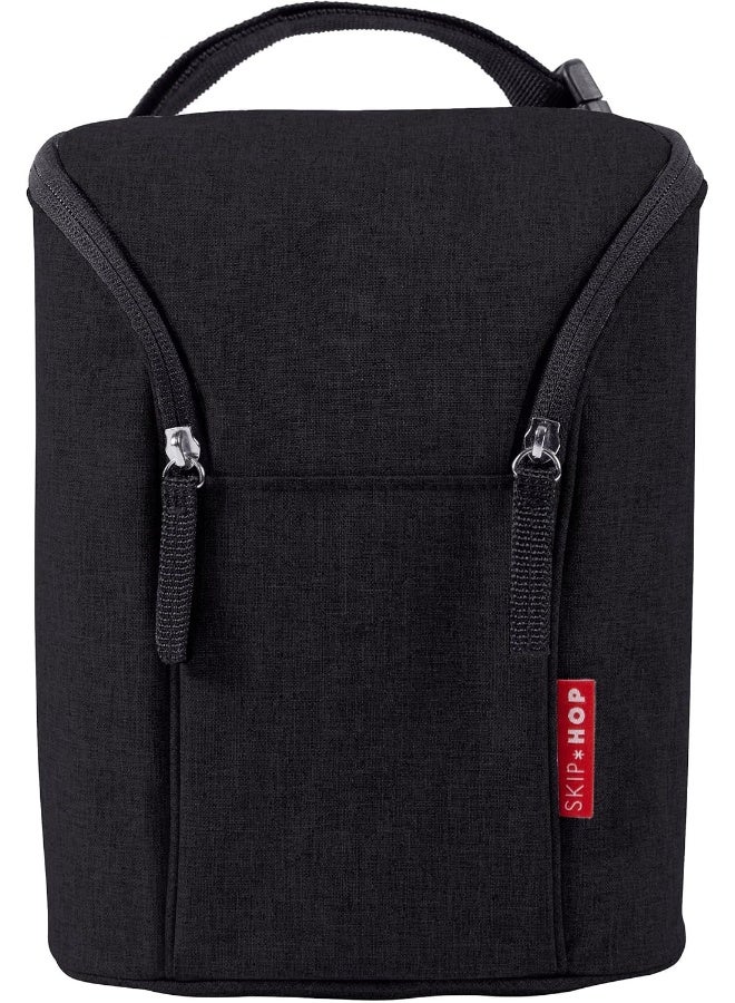 سكيب هوب حقيبة زجاجة الرضيع من سكيب هوب، سهلة الحمل، سوداء، 1 قطعة (عبوة من 1) - Image 1