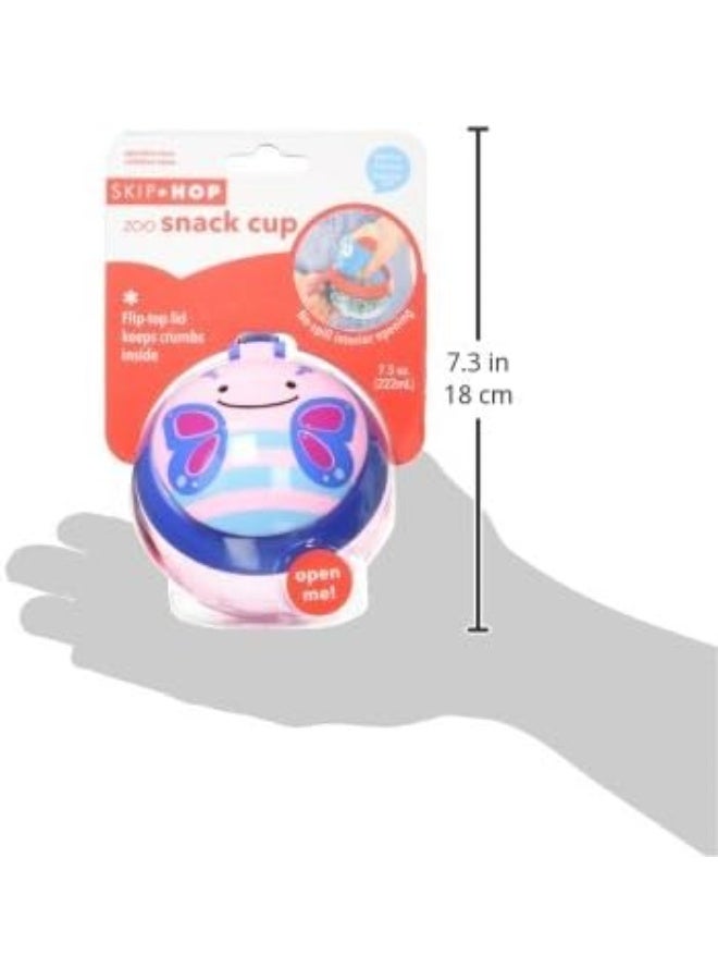 سكيب هوب Skip Hop Zoo Toddler Snack Cup, Blossom Butterfly - Image 3