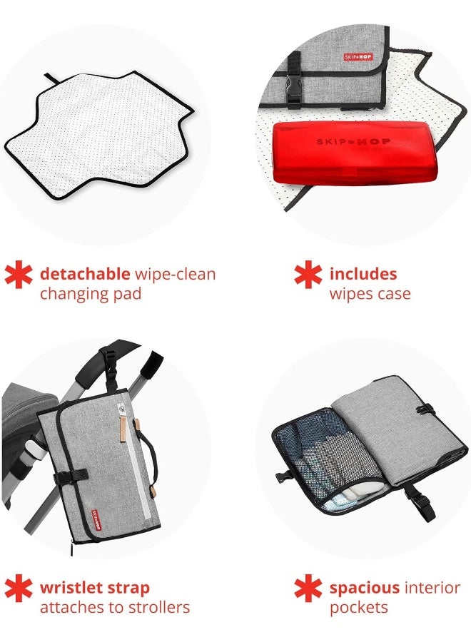 سكيب هوب Skip Hop Pronto Signature Tote Bag, Grey Melange - Image 3