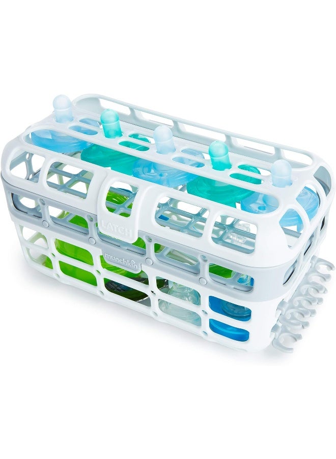 مونشكين مجموعة تنظيف زجاجات الأطفال وأجزاء صغيرة من مانشكن®، تشمل سلة غسالة صحون عالية السعة وفرشاة زجاجة شعيرية، رمادي - Image 5