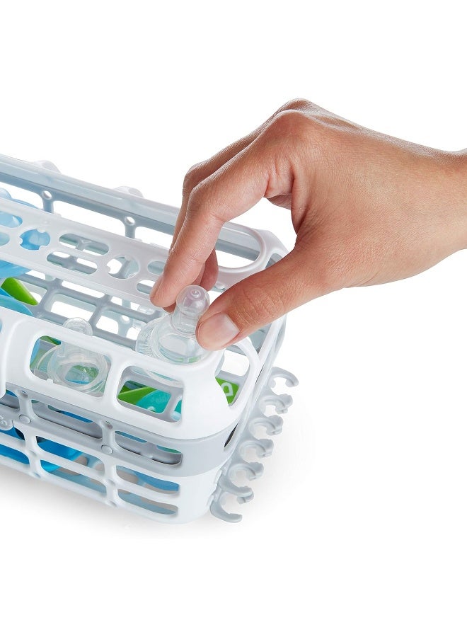 مونشكين مجموعة تنظيف زجاجات الأطفال وأجزاء صغيرة من مانشكن®، تشمل سلة غسالة صحون عالية السعة وفرشاة زجاجة شعيرية، رمادي - Image 4