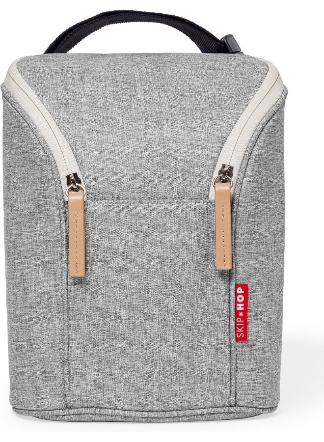 سكيب هوب Skip Hop Baby Bottle Bag, Grab & Go, Grey Melange - Image 1