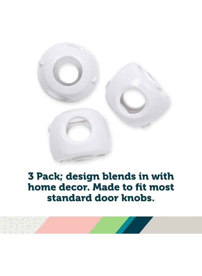 Safety 1st Parent Grip Door Knob Covers, White, One Size (Pack of 3) - Image 4