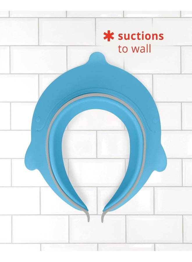 سكيب هوب Skip Hop Baby Shower Cap Shield, Moby Bath Visor for Baby and Kids 9m +, Blue - Image 4