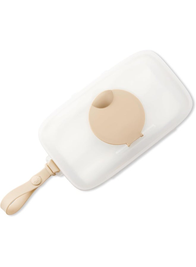 سكيب هوب حافظة مناديل الأطفال من سكيب هوب، تحمل حتى 40 منديل، حافظة مناديل للسفر سهلة الحمل مع غطاء محكم، شوفان - Image 1