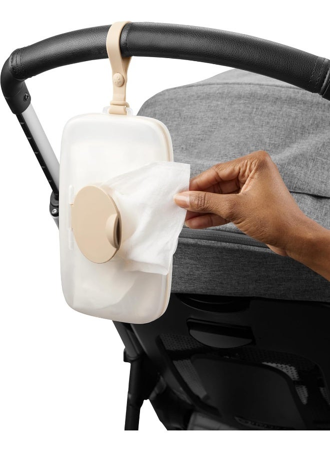 سكيب هوب حافظة مناديل الأطفال من سكيب هوب، تحمل حتى 40 منديل، حافظة مناديل للسفر سهلة الحمل مع غطاء محكم، شوفان - Image 5