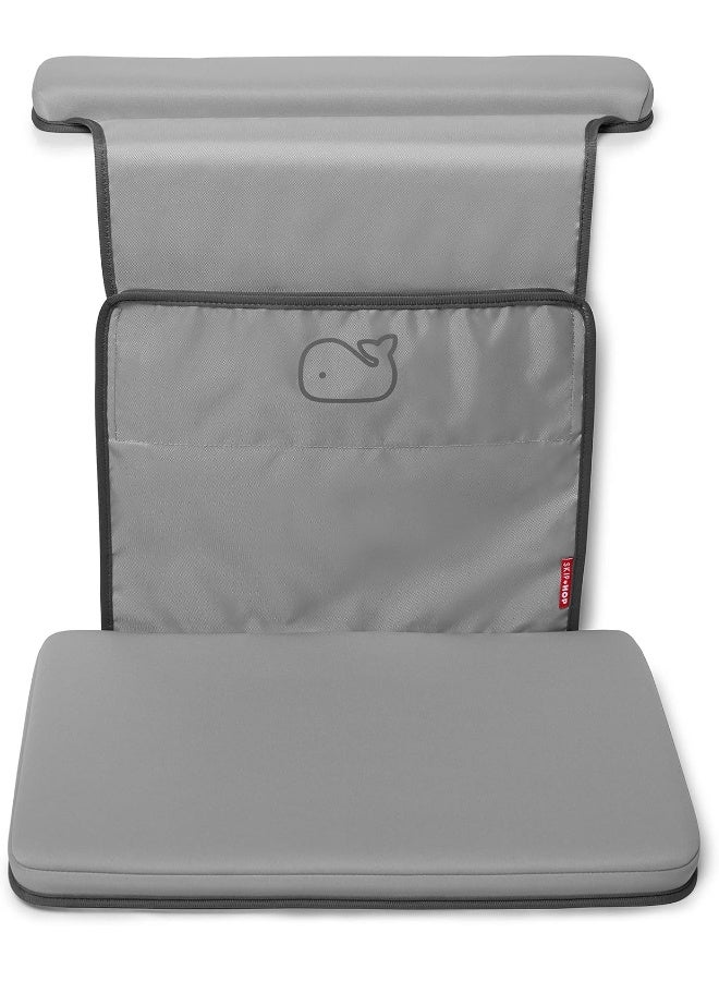 سكيب هوب حوض استحمام الأطفال متعدد الاستخدامات لحماية المرفقين ووسادة الركبة، موبي، رمادي