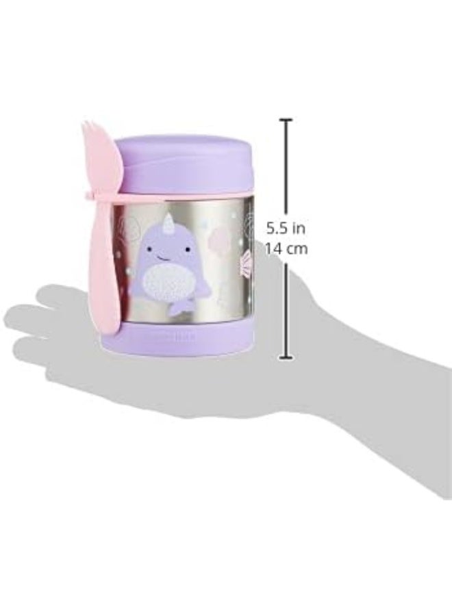 سكيب هوب Skip Hop Zoo Narwhal Stainless Steel Warming Box for Food with Fork/Spoon Combination (Spork) - Image 3