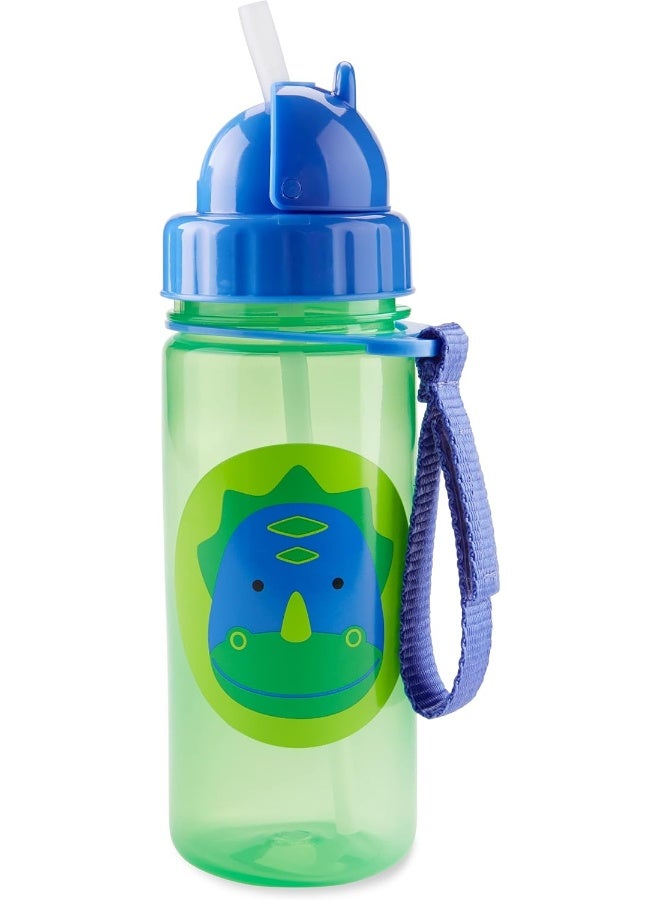 سكيب هوب كوب شرب للأطفال من سكيب هوب مع قشة، زجاجة قشة حيوانات 13 أونصة، ديناصور - Image 1