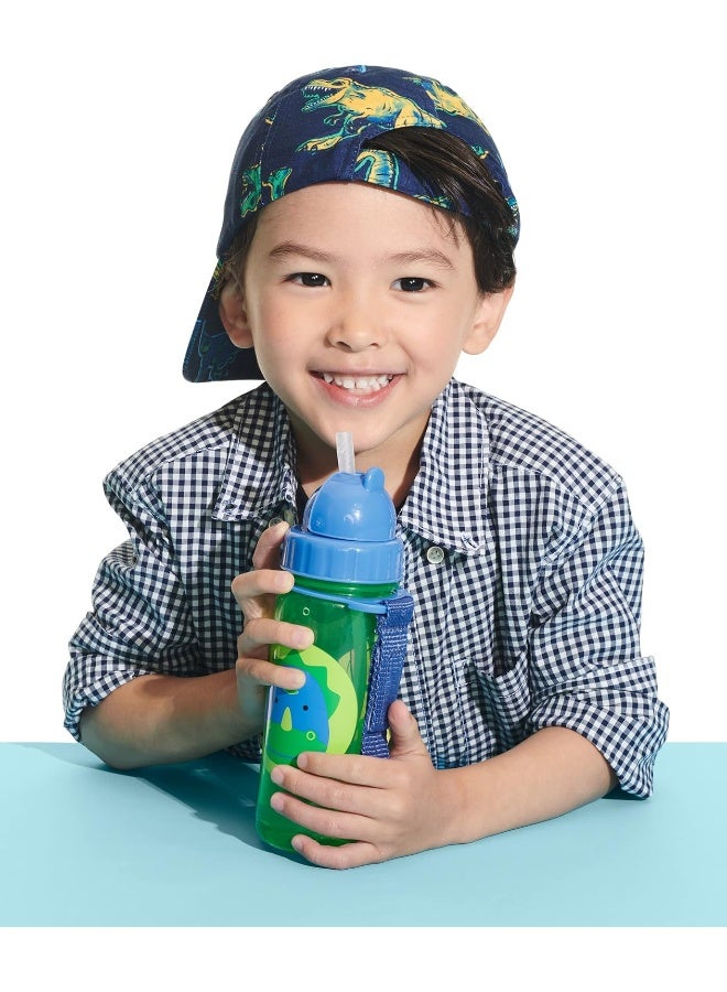 سكيب هوب كوب شرب للأطفال من سكيب هوب مع قشة، زجاجة قشة حيوانات 13 أونصة، ديناصور - Image 3