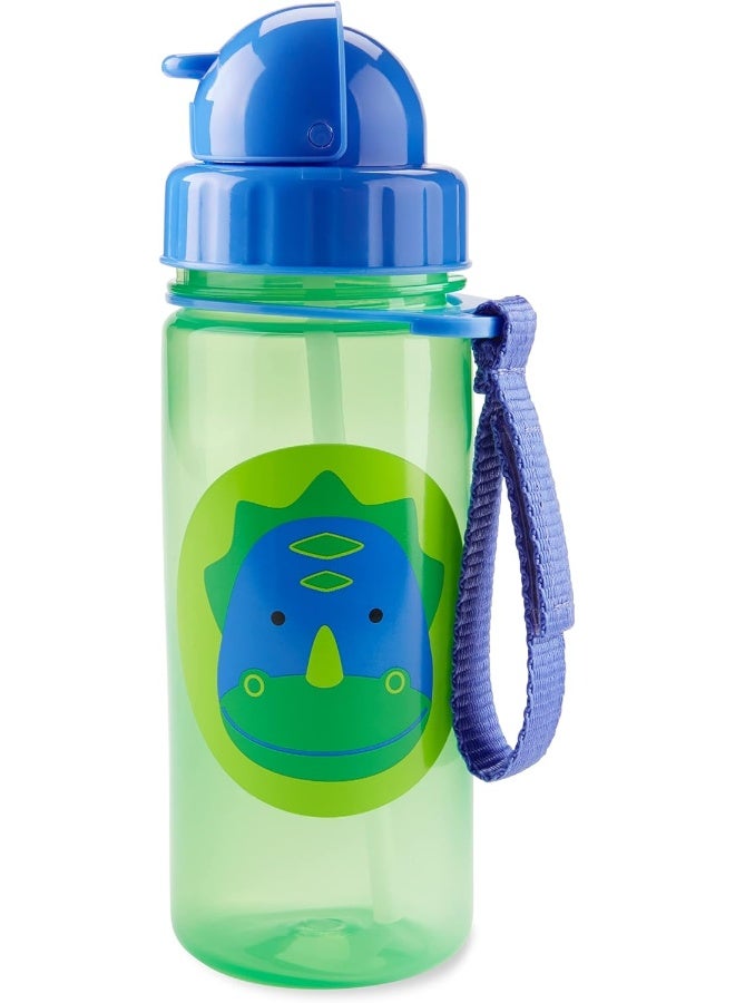 سكيب هوب كوب شرب للأطفال من سكيب هوب مع قشة، زجاجة قشة حيوانات 13 أونصة، ديناصور - Image 2