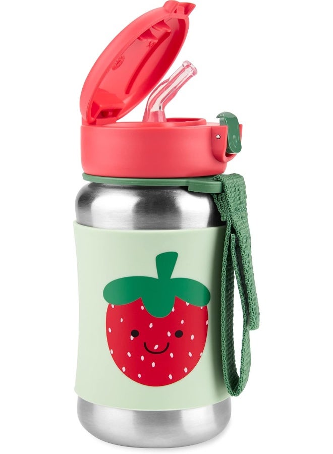 سكيب هوب كوب شرب للأطفال من سكيب هوب مع قشة، زجاجة قشة من الفولاذ المقاوم للصدأ، فراولة - Image 2