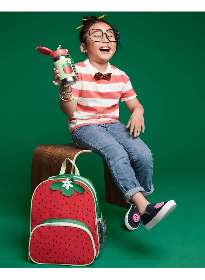 سكيب هوب كوب شرب للأطفال من سكيب هوب مع قشة، زجاجة قشة من الفولاذ المقاوم للصدأ، فراولة - Image 4