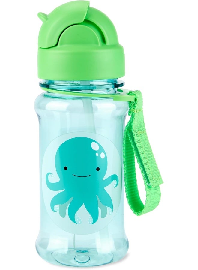 سكيب هوب كوب شرب للأطفال من سكيب هوب مع قشة، زجاجة قشة حيوانات مع تريتان رينيو، 12 أونصة، أخطبوط - Image 4
