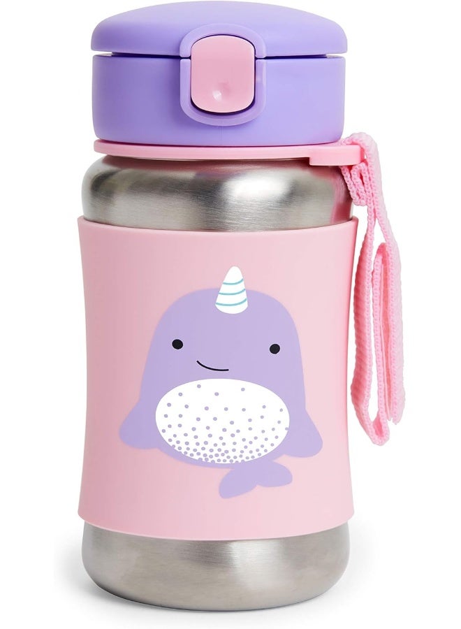 سكيب هوب زجاجة قش حديقة حيوانات ناروال من ستانلس ستيل من سكيب هوب - Image 1