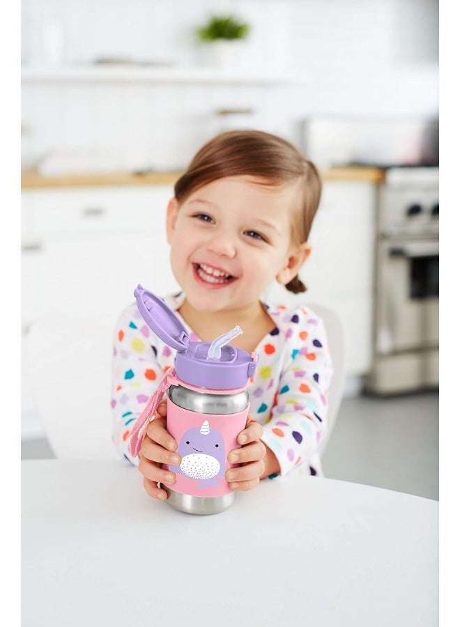 سكيب هوب زجاجة قش حديقة حيوانات ناروال من ستانلس ستيل من سكيب هوب - Image 3