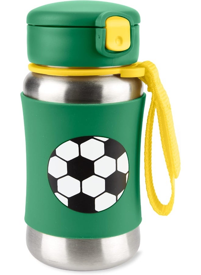 سكيب هوب كوب شرب للأطفال من سكيب هوب مع قشة، زجاجة قشة من الفولاذ المقاوم للصدأ، كرة القدم - Image 1