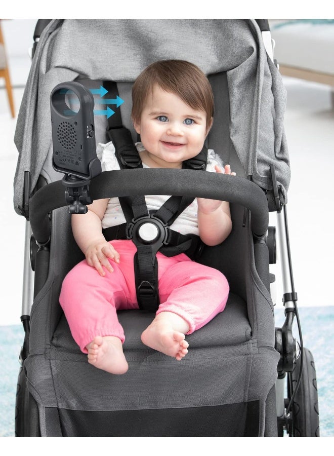 سكيب هوب مروحة عربة الأطفال المحمولة من سكيب هوب بدون شفرات، 3 سرعات قابلة للتعديل، تنزه واتصال، رمادي - Image 2