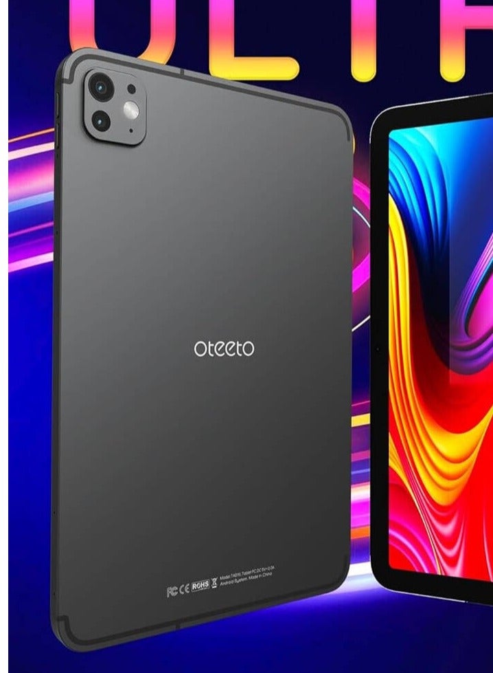 Oteeto 15 Ultra Tablet; 10.1 inch Screen; 12GB RAM, 512GB Storage; 13MP Camera; 6000mAh Battery; Android 14 - Grey - Image 3
