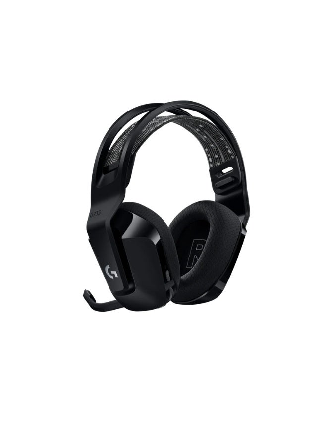 Logitech G733 Lightspeed Wireless RGB Gaming Headset with Blue VO!CE Mic, LIGHTSYNC RGB, Lightweight Comfort, 29-Hour Battery – Black - Image 3