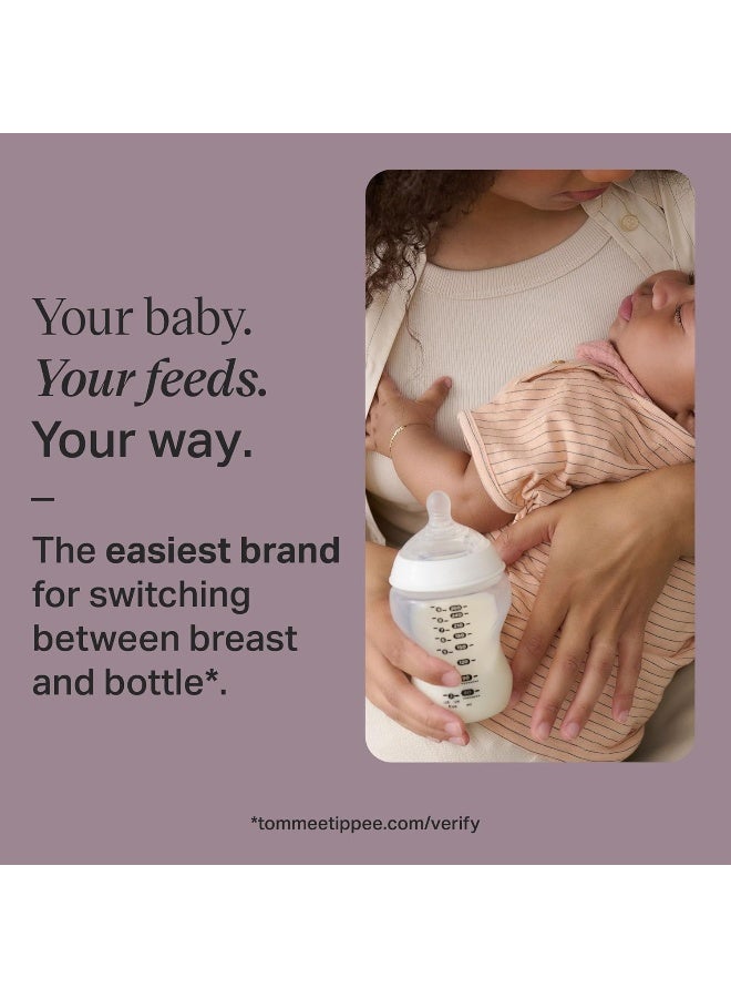 تومي تيبي طقم زجاجات تومي تيبي الطبيعية لبدء الرضاعة للرضع - Image 3