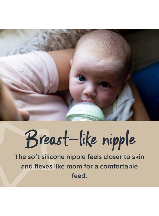 تومي تيبي زجاجات حليب الأطفال القابلة للتحويل 3 في 1 من تومي تيبي، صمام مضاد للمغص - 9 أونصات، 3 قطع - Image 4