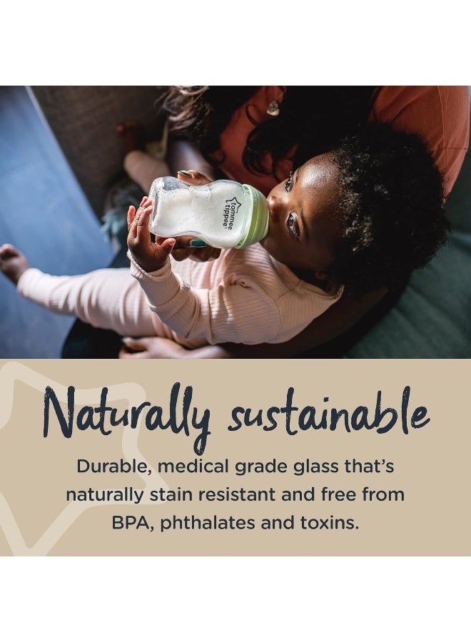 تومي تيبي زجاجات حليب الأطفال القابلة للتحويل 3 في 1 من تومي تيبي، صمام مضاد للمغص - 9 أونصات، 3 قطع - Image 3