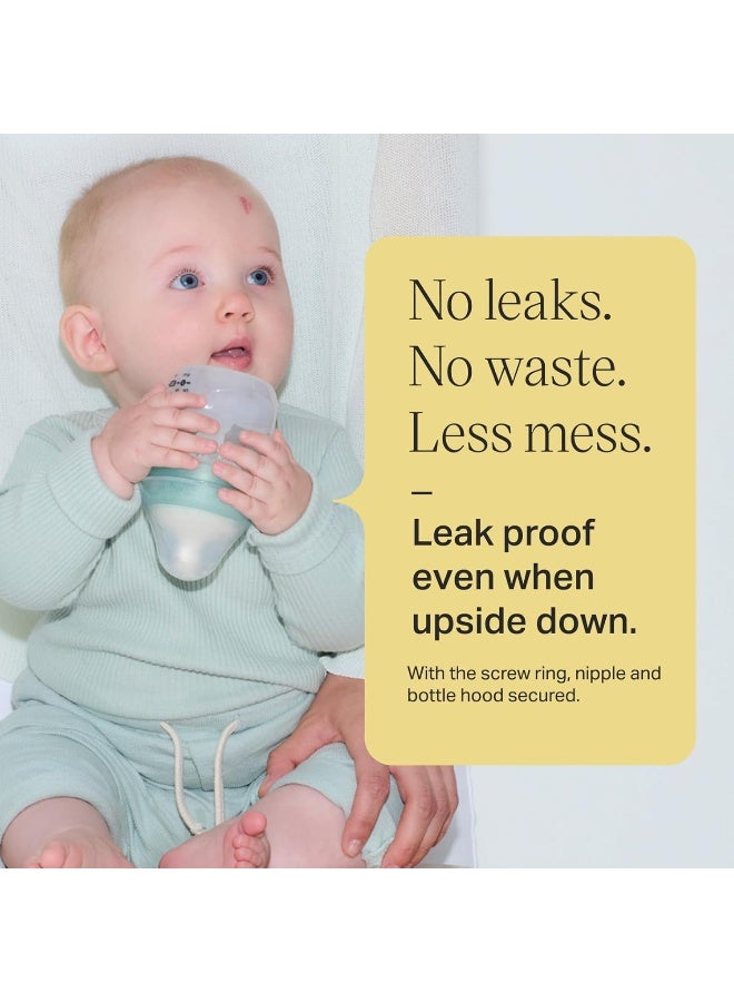 تومي تيبي زجاجات تومي تيبي للأطفال، زجاجة متقدمة مضادة للمغص بتدفق بطيء مشابه للثدي، 9 أونصات، 0 شهر فما فوق، ذاتية التعقيم، أساسيات تغذية الأطفال، عبوة من 4 - Image 5