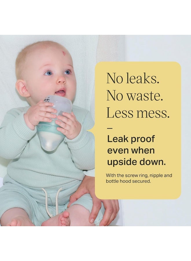 تومي تيبي زجاجات تومي تيبي للأطفال، زجاجة متقدمة مضادة للمغص بحجم تدفق بطيء مشابه للثدي، 9 أونصات، 0 شهرًا فما فوق، ذاتية التعقيم، أساسيات تغذية الأطفال، عبوة من 2 - Image 5