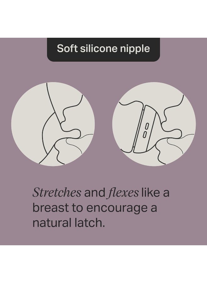 تومي تيبي زجاجات تومي تيبي للأطفال، زجاجة متقدمة مضادة للمغص بتدفق بطيء مشابه للثدي، 5 أونصات، 0 شهر فما فوق، ذاتية التعقيم، أساسيات تغذية الأطفال، عبوة من 2 - Image 4