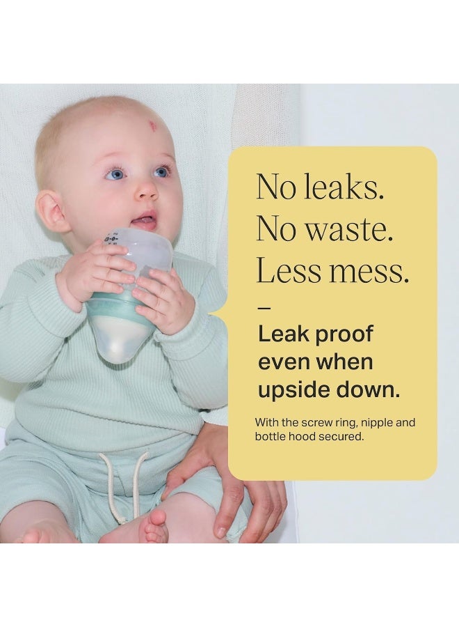 تومي تيبي زجاجات تومي تيبي للأطفال، زجاجة متقدمة مضادة للمغص بتدفق بطيء مشابه للثدي، 5 أونصات، 0 شهر فما فوق، ذاتية التعقيم، أساسيات تغذية الأطفال، عبوة من 2 - Image 5