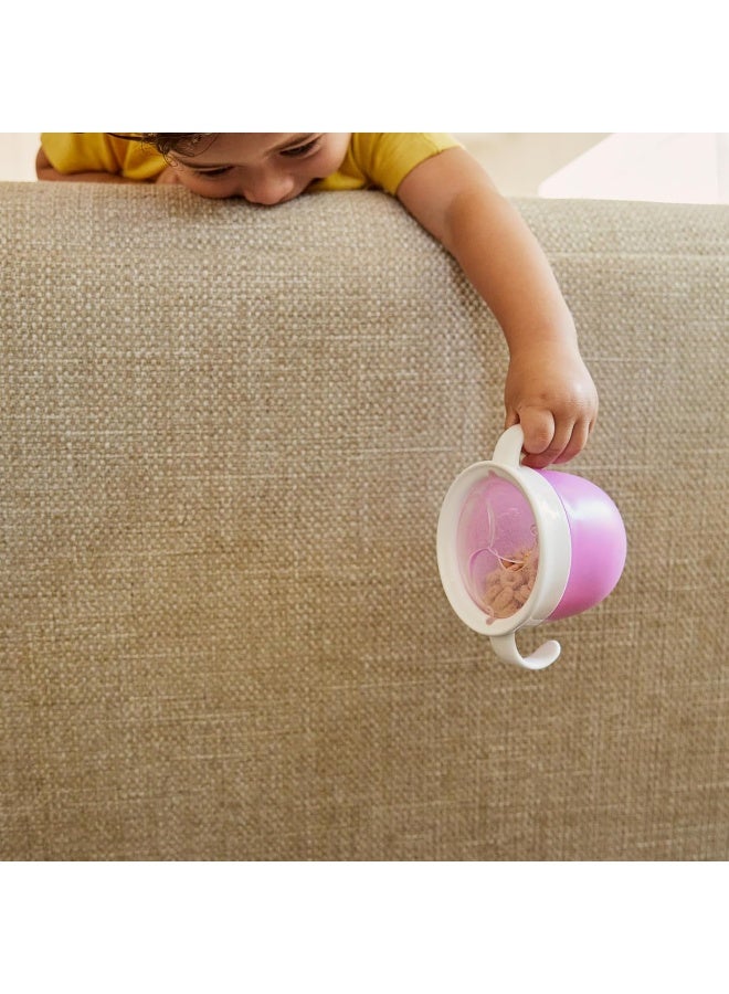 مونشكين MunchkinÂ® Snackâ„¢ Catcher Toddler Snack Cups, 2 Pack, Pink/Purple - Image 2