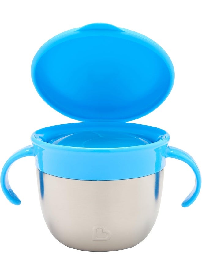 مونشكين كوب مunchkin® Snack+™ من الفولاذ المقاوم للصدأ مع غطاء، 9 أونصات، أزرق، عبوة واحدة - Image 4
