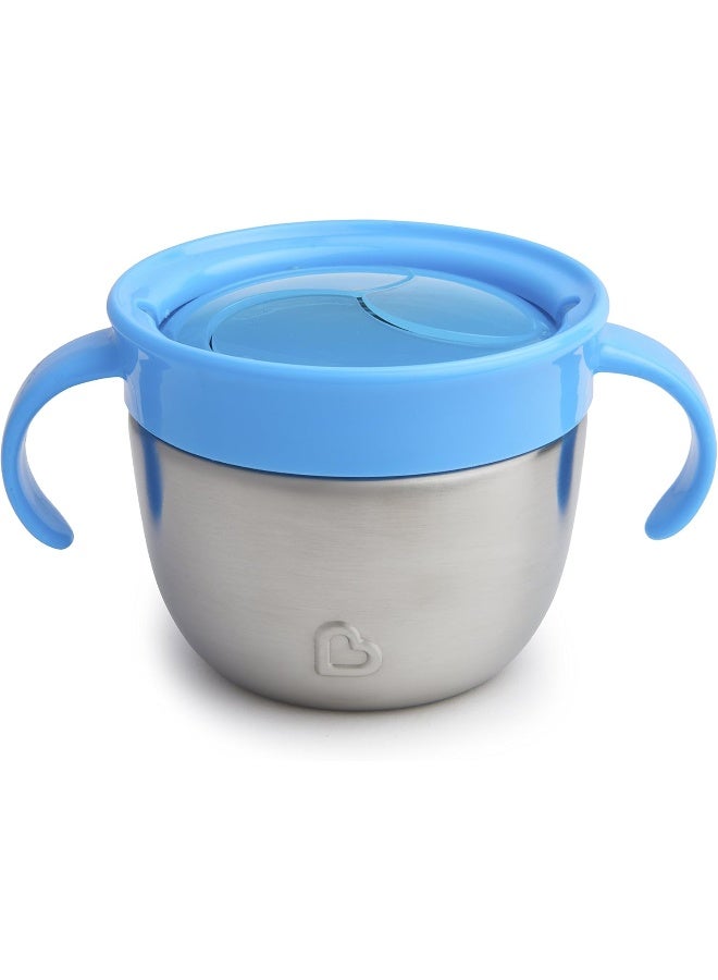 مونشكين كوب مunchkin® Snack+™ من الفولاذ المقاوم للصدأ مع غطاء، 9 أونصات، أزرق، عبوة واحدة - Image 3